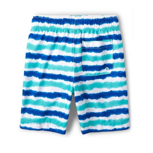 The Children’s Place Blue Striped Swim Trunks Boys Size XXL 16 Navy Narrows - Picture 2 of 7